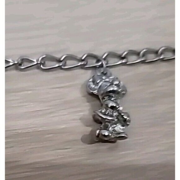 Charm Bracelet Vtg Walt Disney Characters 1990’s Silver Tone Dumbo Tink Mickey - Picture 5 of 8